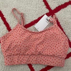 Lime Ricki dots bralette / sports bra / swim suit top